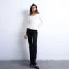 Jeans évasé taille haute Tsjamie