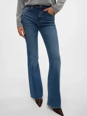 Jeans évasé taille haute Vmselina
