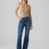 Jeans évasé taille haute Vmselina