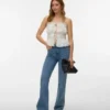Jeans évasé taille haute Vmtanna