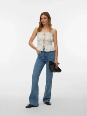 Jeans évasé taille haute Vmtanna