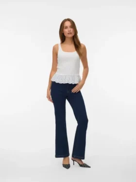 Jeans évasé taille haute Vmtanna