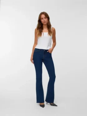 Jeans évasé taille mi-haute Vmelly