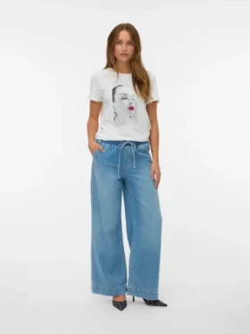 Jeans Vmallison à taille mi-haute et coupe large