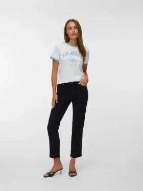 Jeans Vmamara à taille mi-haute et coupe droite