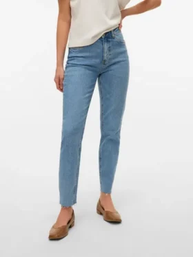 Jeans Vmbrenda taille haute coupe « mom » aux chevilles