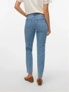 Jeans Vmbrenda taille haute coupe « mom » aux chevilles