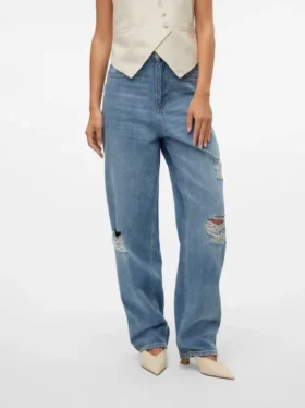 Jeans Vmbrooklyn à taille mi-haute et coupe ample