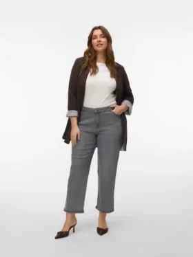 Jeans Vmcamara à taille mi-haute et coupe droite