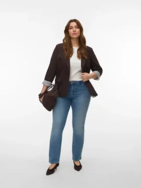 Jeans Vmcflash à taille mi-haute et coupe droite