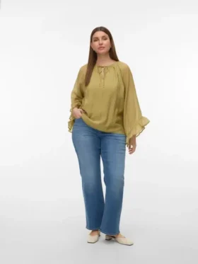 Jeans Vmcstellastretch à taille mi-haute et coupe large