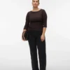Jeans Vmctessa-Stretch à taille haute et coupe large