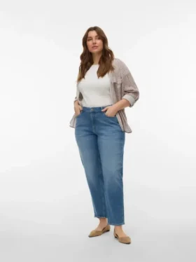 Jeans Vmctessa-Stretch à taille haute et coupe « mom »