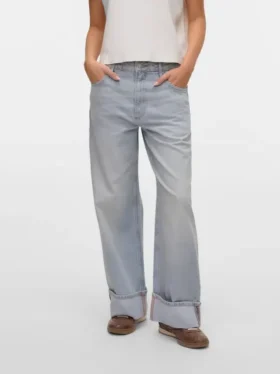 Jeans Vmdarcy à taille mi-haute et coupe large