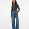 Jeans Vmelina à taille très haute et coupe large