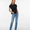 Jeans Vmella à taille mi-haute et coupe droite
