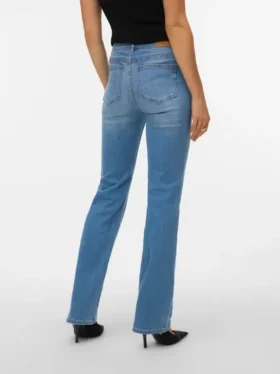Jeans Vmella à taille mi-haute et coupe droite