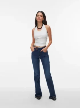 Jeans Vmella à taille mi-haute et coupe évasée