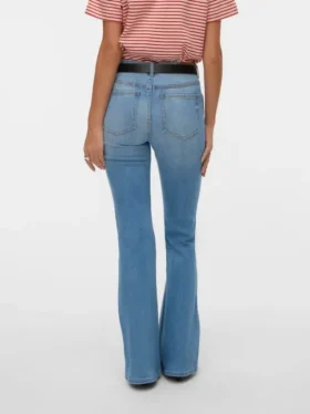 Jeans Vmella à taille mi-haute et coupe évasée