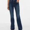 Jeans Vmella à taille mi-haute et coupe évasée
