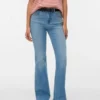 Jeans Vmella à taille mi-haute et coupe évasée