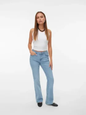 Jeans Vmflash taille mi-haute à coupe évasée