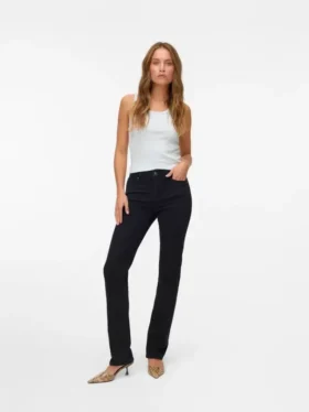 Jeans Vmflash à taille mi-haute et coupe droite