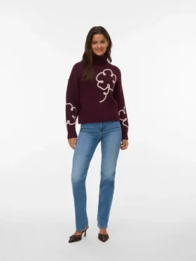 Jeans Vmflash à taille mi-haute et coupe droite