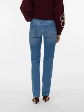 Jeans Vmflash à taille mi-haute et coupe droite