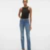 Jeans Vmflash à taille mi-haute et coupe droite