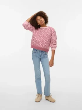 Jeans Vmflash taille mi-haute et coupe évasée