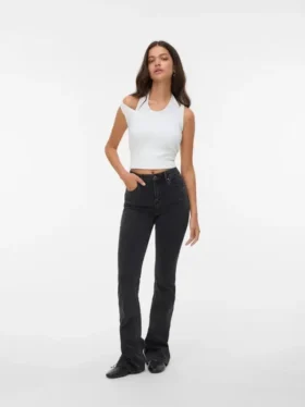 Jeans Vmflash à taille mi-haute et coupe évasée