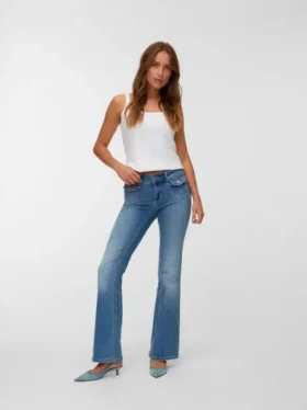 Jeans Vmjean taille basse, coupe évasée