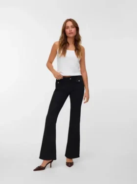 Jeans Vmjean taille basse, coupe évasée