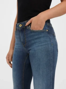 Jeans Vmlux taille mi-haute et coupe slim