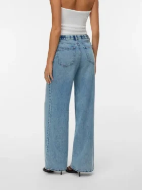 Jeans Vmremy à taille mi-haute et coupe droite