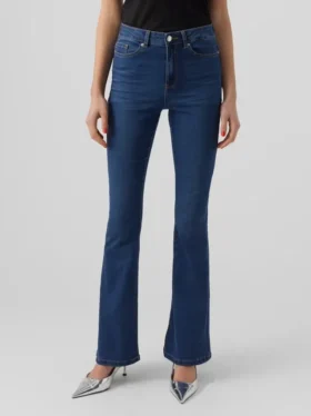 Jeans Vmsiga taille haute à coupe évasée