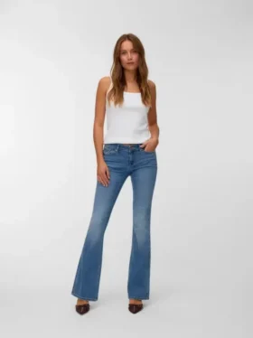 Jeans Vmsigi taille basse à coupe évasée