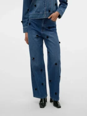 Jeans Vmtaylor à taille mi-haute et coupe ample