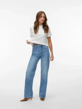 Jeans Vmtessa-Stretch à taille haute et coupe large