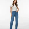 Jeans Vmtessa-Stretch à taille haute et coupe large