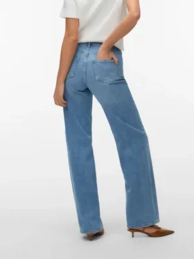 Jeans Vmtessa-Stretch à taille haute et coupe large