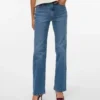 Jeans Vmtessa taille haute coupe droite