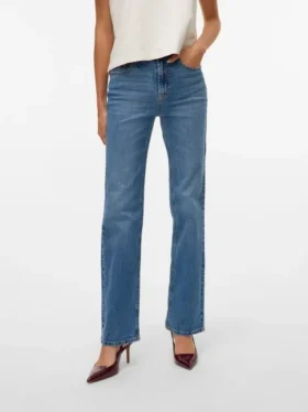 Jeans Vmtessa taille haute coupe droite