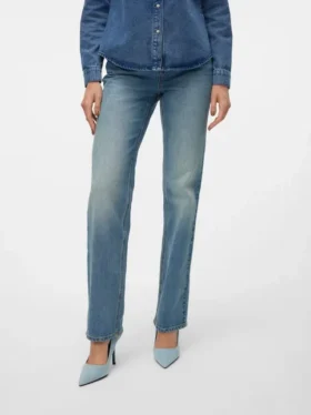 Jeans Vmtessa taille haute coupe droite