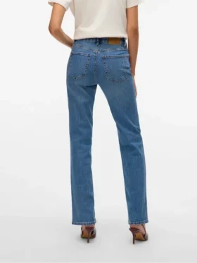 Jeans Vmtessa taille haute coupe droite