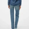 Jeans Vmtessa taille haute coupe droite