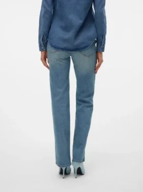 Jeans Vmtessa taille haute coupe droite