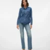 Jeans Vmtessa taille haute coupe droite
