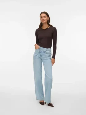 Jeans Vmtessa à taille haute et coupe large